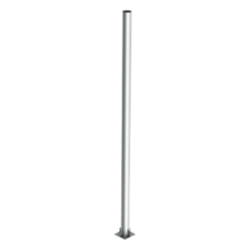 Poste de Acero Galvanizado para Videovigilancia, 1.5 m de altura.