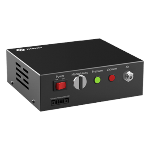 Mini bomba de vacío portátil con control manual o I/O, para alimentar kits de ventosas en brazos robóticos MG400 y M1 Pro