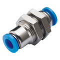 Accesorio Neumático de Inserción / Unión de Mamparo / Diámetro Exterior del Tubo 6 mm / Para Sistemas Neumáticos