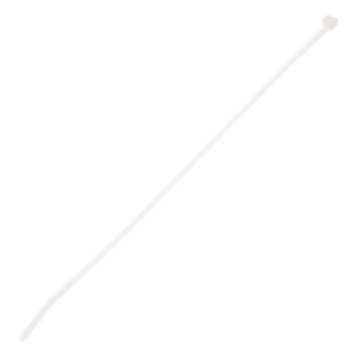Cincho de Nylon 6.6, Color Natural, 290 mm largo x 3.7mm ancho, sección transversal intermedia, Paquete de 100 piezas