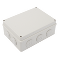 Caja Derivación-Conexión de Plástico (140 X 190 X 76 mm) con 10 Glándulas de Goma. Para Instalaciones Comerciales, Residenciales e Industriales. Incluye Tornillería para su Tapa. Funciona También como Registro.