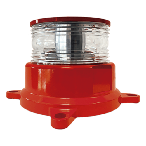 Baliza LED REDSTAR Intensidad Media para Obstáculos / 2000cd Rojo + 246mW/sr IR / 360° Horizontal + 3° Vertical / Alimentación AC-DC 120-240V / Protección IEEE C62.41 / Sincronización GPS / ADSL Integrado / IR Infrarroj