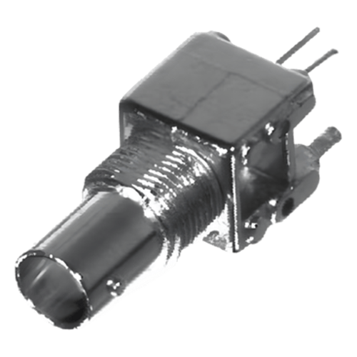 Conector BNC Hembra a 75 Ohm, Montaje Vertical en PCB.