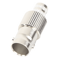 Conector BNC Hembra de 75 Ohm, Anillo Plegable para Cable RG-6/U, Níquel/ Oro/ Teflón.