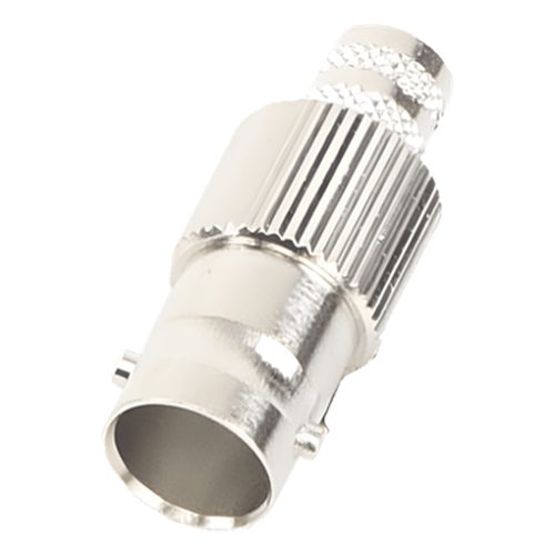 Conector BNC Hembra de 75 Ohm, Anillo Plegable para Cable RG-6/U, Níquel/ Oro/ Teflón.