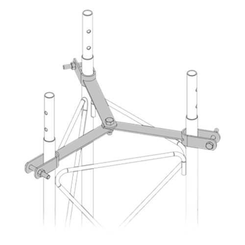 Brida para sujeción de retenida compatible con tramos STZ60G, Galvanizado por Inmersión en Caliente.