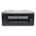 Gabinete de Pared con Puerta de Cristal Templado, 455mm de Profundidad, 4U Rack de 19'', Acero Reforzado