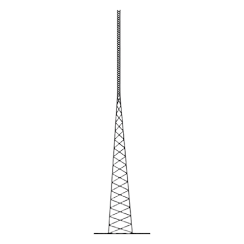 Torre Autosoportada Tubular ROHN de 52 metros Linea SSV HEAVY DUTY.