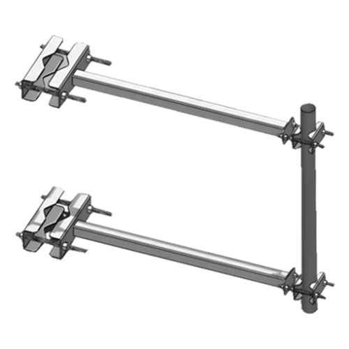 Brazo Lateral para Torre Autosoportada, Tubo de 2" Ced. 30 X 60 cm, Sep. 60 cm.