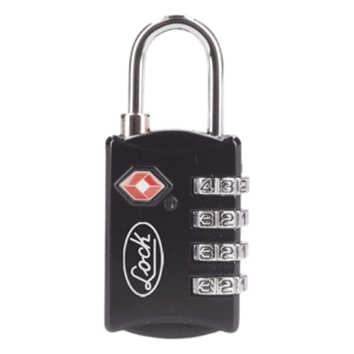 Candado de Combinación Maletero Negro TSA / Medida 30 mm/ / Nivel de seguridad 3 / Discos Programables.