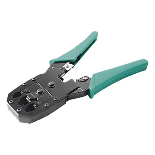 Pinzas para plegar (Ponchadoras) cables RJ11, RJ12, RJ45 telefónicos y cables de red Cat5e, Cat6, Cat6a y con Cavidades para 4, 6 y 8 conductores.