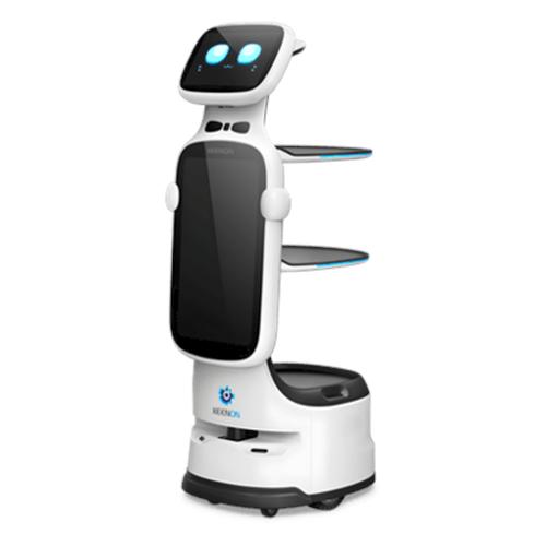 Robot de Servicio Dinerbot T11 / Navegación en Pasillos 49 cm (19.3 in) / 5 Sensores Visión Estereoscópica / VSLAM / IA Recogida Autónoma / Pantalla 18.5" / Chasis 6 Ruedas