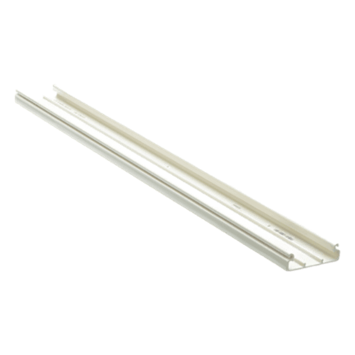 Base para canaleta T-45, de PVC rígido, con orificios perforados para montaje, 60.3 x 18.5 x 3000 mm, Color Blanco Mate