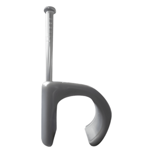 Grapa para cable redondo de 14mm color gris (100pzs) (3105-00100)