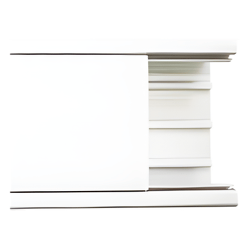 Canaleta con tapa en color blanco de PVC auto extinguible 100 x 52 x 2500mm (5501-01250)