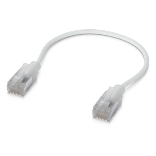 Patchcord UniFi Premium Cat6A de 15 cm (0.5 Pies), hasta 10G / Soporta hasta PoE+++ / Conector RJ45 Transparente para Mejores Efectos de Luz Etherlighting