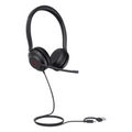 Auriculares Yealink UH35 Dual con cancelación de ruido para UC Cancelación de ruido USB-C/A con indicador de ocupado