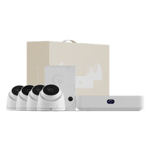 UniFi Protect UNVR Instant Kit – Solución Todo en Uno con NVR Instant, 4 Cámaras G5 Turret Ultra y Disco Duro de 1 TB para una Configuración Rápida y Sencilla