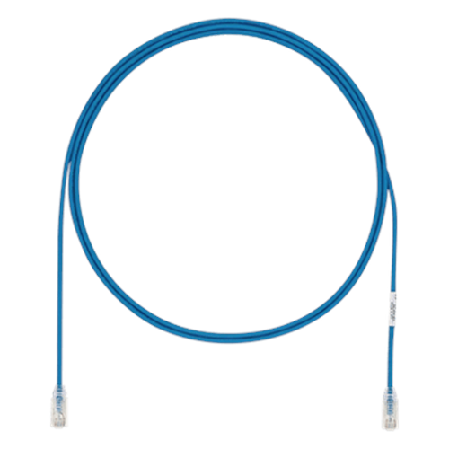 Cable de Parcheo UTP Cat6A, CM/LSZH, Diámetro Reducido (28AWG), Color Azul, 3.05 Metros (10 Pies)