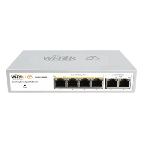 SWITCH POE INTELIGENTE ADMIN EN LA NUBE, 6 PUERTOS RJ45 10/100/1000MBPS, 4 PUERTOS POE+ 802.3AF/AT, 60W